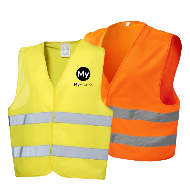 Gilet de sécurité | Polyester | XL | Avec pochette | Pour usage professionnel | Conforme à la réglementation de l’UE